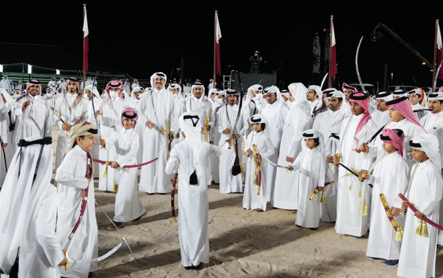 Sword Dancing in Qatar.